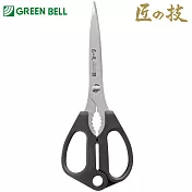 日本製GREEN BELL匠之技可拆式10cm不鏽鋼刀刃長廚房剪刀G-2033(多功能:切豆腐/開瓶蓋;附掛洞)料理剪刀食物剪刀