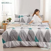 《DUYAN 竹漾》舒柔棉雙人床包三件組- 綠稜縱谷