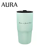 【AURA 艾樂】簡約隨行鈦陶瓷激凍杯900ml 嫩綠色