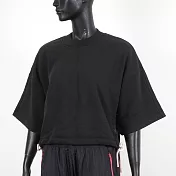 Adidas W SL Sweat [H36603] 女 短袖上衣 T恤 亞洲版 寬鬆 短版 休閒 穿搭 愛迪達 黑 L 黑