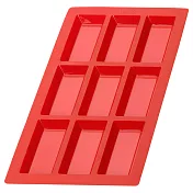 《LEKUE》9格矽膠費南雪烤盤(紅) | 點心烤模
