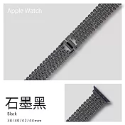 魚鱗紋不鏽鋼錶帶 Apple watch通用錶帶 38/40/41mm石墨黑