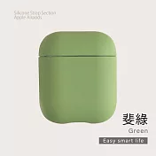 繽紛磨砂質感 AirPods保護殼 斐綠