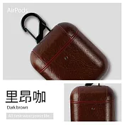 英倫風皮革保護殼 AirPods保護殼 里昂咖