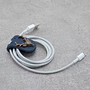 Be Two 手工皮件 ∣ 集線器 不掉落款  【 麋鹿深藍牛皮 ×2 】