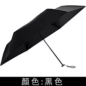 CS22 超輕量羽毛三折傘小巧黑膠防曬晴雨兩用傘3色(黑色/卡其/藏青) 黑色