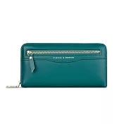 【L.Elegant】時尚多功能多卡位 長夾 零錢包(共3色)B961 綠色