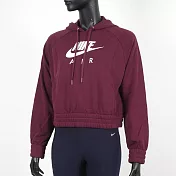 Nike As W Nsw Air Hoodie FLC [CU6562-638] 女 長袖 連帽上衣 短版 休閒 酒紅 XS 酒紅