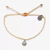 Pura Vida 美國手工 LA CONCHA CHARM 銀色扇貝 香草色防水蠟線衝浪手鍊手環
