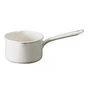 原廠正品【日本月兔印】日製單柄片手琺瑯牛奶鍋-14cm- 典雅白