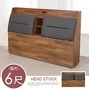 Homelike 喜家居雙人加大6尺附插座床頭箱(2168)