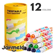 【JarMelo 原創美玩】兒童絲滑蠟筆(12色) JA90435．(2025版)  12色
