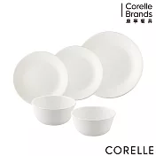 【美國康寧 CORELLE】純白5件式餐具組(E18)