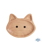 【SPICE】日本 PETIT’S MAMAN 天然松木 兒童餐盤- 貓咪