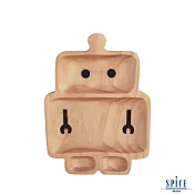 【SPICE】日本 PETIT’S MAMAN 天然松木 兒童餐盤- 機器人