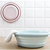 E.City_居家戶外可攜式多功能折疊收納水盆(大) 藍