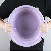 E.City_居家戶外可攜式多功能折疊收納水盆(大) 紫