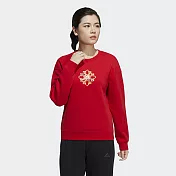 Adidas CNY SWEAT 女 長袖圓領上衣 新年限定 HC2804 S 紅色