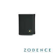 ZODENCE SEAL進口牛皮直式零錢袋5卡短夾 深綠