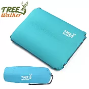 TreeWalker 3D立體自動充氣枕 藍綠色