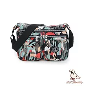 B.S.D.S冰山袋鼠 - 楓糖瑪芝 - 造型多層斜背包【5035-1RF】 熱帶雨林