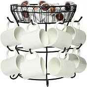 《Mikasa》雙層素雅收納杯架 | 馬克杯 咖啡杯 茶杯 收納架 - 8杯