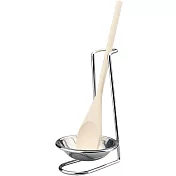 《IBILI》Clasica木匙+不鏽鋼立放鏟匙架 | 湯勺架 鍋鏟架 廚具收納