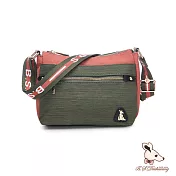 B.S.D.S冰山袋鼠 - 玩色主義 - 雙色輕量多層斜背包【9001-OG】 甜柚綠