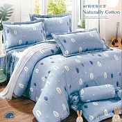 【幸福晨光】40支精梳棉雙人六件式兩用被床罩組 / 雪兔森林 台灣製
