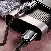 CS22 倍思iPhone智能斷電C形燈快充充電線2色(黑/紅) 黑色