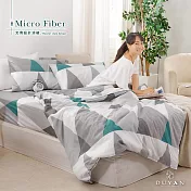 《DUYAN 竹漾》 舒柔棉雙人床包涼被四件組 / 綠稜縱谷