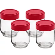 《CUISIPRO》玻璃儲物密封罐4入(160ml) | 保鮮罐 咖啡罐 收納罐 零食罐 儲物罐