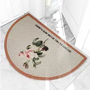 【巴芙洛】半圓防疫清潔絲圈刮泥玄關地墊/踏墊/地毯 玫瑰