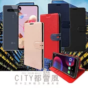 CITY都會風 LG K51S 插卡立架磁力手機皮套 有吊飾孔 承諾黑