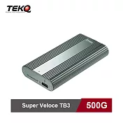 【TEKQ】TB3 SuperVeloce 500G Thunderbolt 3 SSD 外接硬碟 夜幕綠-(Crucial P2 )