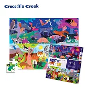 【美國Crocodile Creek】探索主題拼圖48片-白晝黑夜