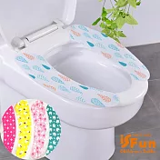 【iSFun】衛浴專用＊印花便捷黏貼式馬桶坐墊/3對