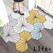 Life+ 北歐INS風 可剪裁絲圈除塵地墊 加大款120x80cm_ 綻放幾何_K
