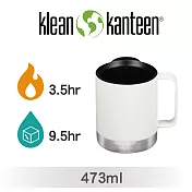 【美國Klean Kanteen】不鏽鋼飲料保溫馬克杯(附鋼杯蓋)-355ml雪白色