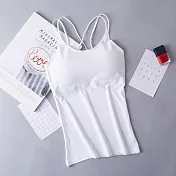 CS22 無痕內搭透氣孔braT背心3色(1入2件)-2入 F 白色