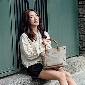 Kiiwi O! 復古百搭系列帆布托特包 SUSAN 水洗灰