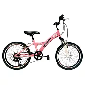 SPORTONE U4 MINI 20吋6速 避震兒童童車 SHIMANO變速登山車 青少年第一台入門山地車- 粉紅色