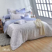 英國Abelia《藍庭絮語》雙人天絲木漿四件式防蹣抗菌吸濕排汗兩用被床包組