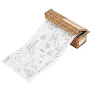 日本 奈梨繪NuRIE 塗鴉卷軸著色畫紙NO.1 ANIMAL LAB(動物)  約18x228cm