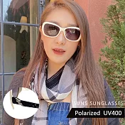 【SUNS】淑女偏光墨鏡 時尚米白奶色名媛款 寶麗來太陽眼鏡 防眩光 抗UV400