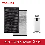 日本東芝TOSHIBA 等離子智慧抑菌空氣清淨機專用濾網2入組 CAF-W116XTWSF