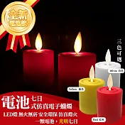 【UP101】七日電池式仿真電子蠟燭2入(Y110-2) 紅色