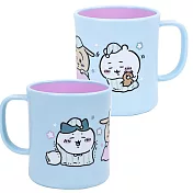 吉伊卡哇 韓國製 可微波把手杯 300ml 杯子  藍色