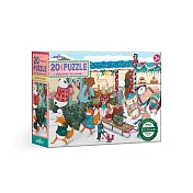eeBoo 拼圖 - 假期村莊 Holiday Village 20 Piece Puzzle(20片)