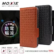 Moxie X-SHELL iPhone 7 / 8 / SE2 / SE3 (4.7 吋) 編織紋真皮皮套 電磁波防護 手機殼 駝色